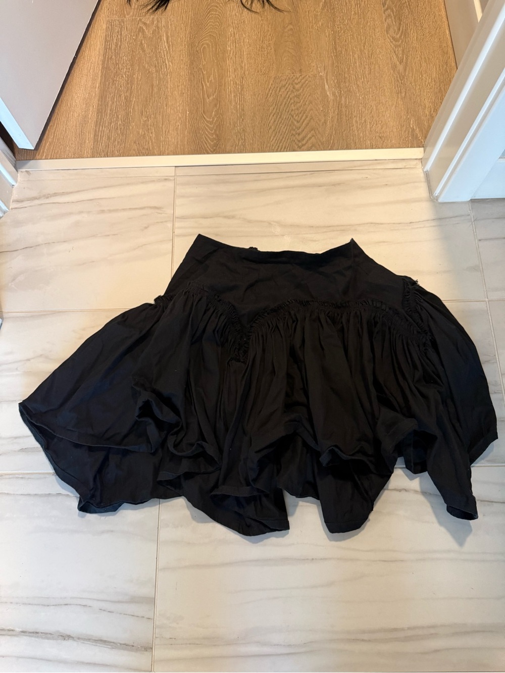 Nyosi Women's Black Tiered Circle Skirt